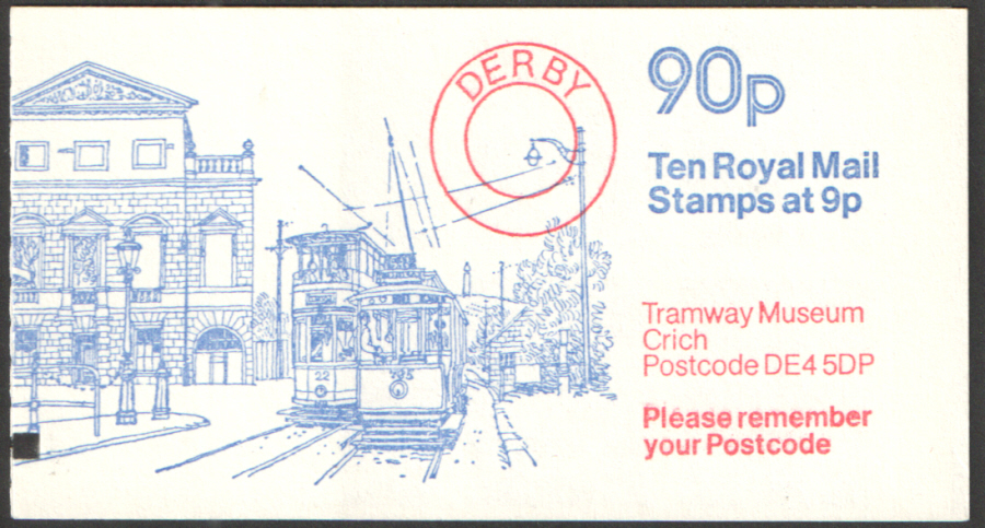 (image for) FG7A / DB8(8) + BMB Perf E1 90p Tramway Museum Left Margin Folded Booklet